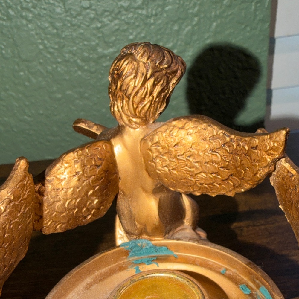 Vintage Gold Cherub Candle Holder - Picture 15 of 16